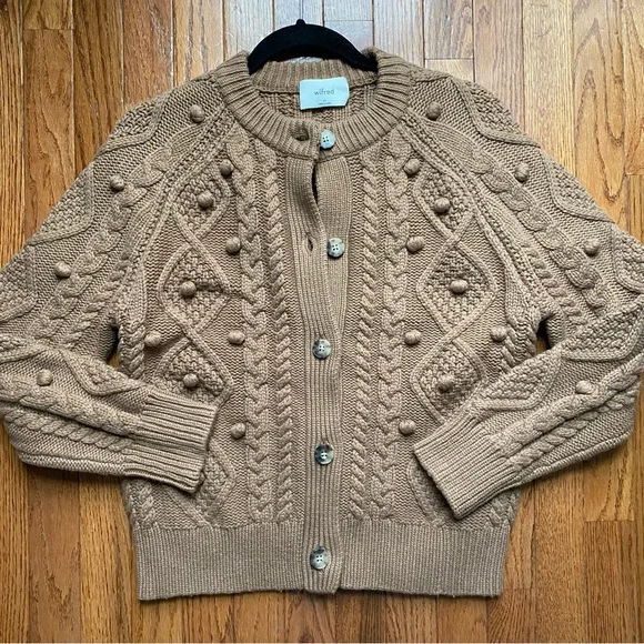 Wilfred $178 Brown Sprinkles Cardigan XS NWOT - Picture 2 of 9
